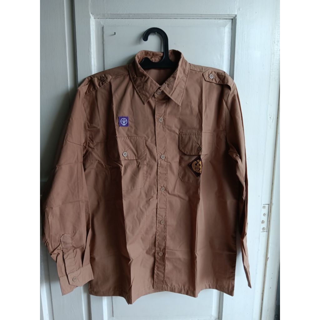 Baju Pramuka Laki Laki SMP/SMA Tangan Panjang Jumbo