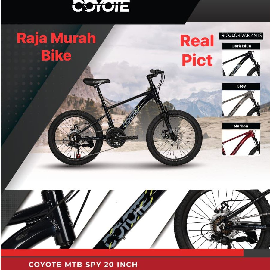 sepeda gunung mtb 20 inch element coyote spy frame alloy sepeda gunung mtb 20 inch coyote spy