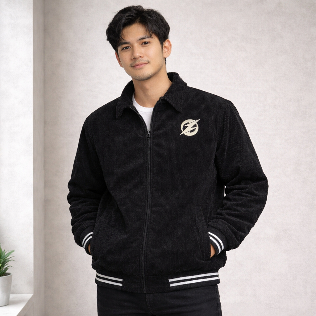 Jacket Corduroy Bomber Jacket Corduroy Boxy Pria Wanita - Hidrolick