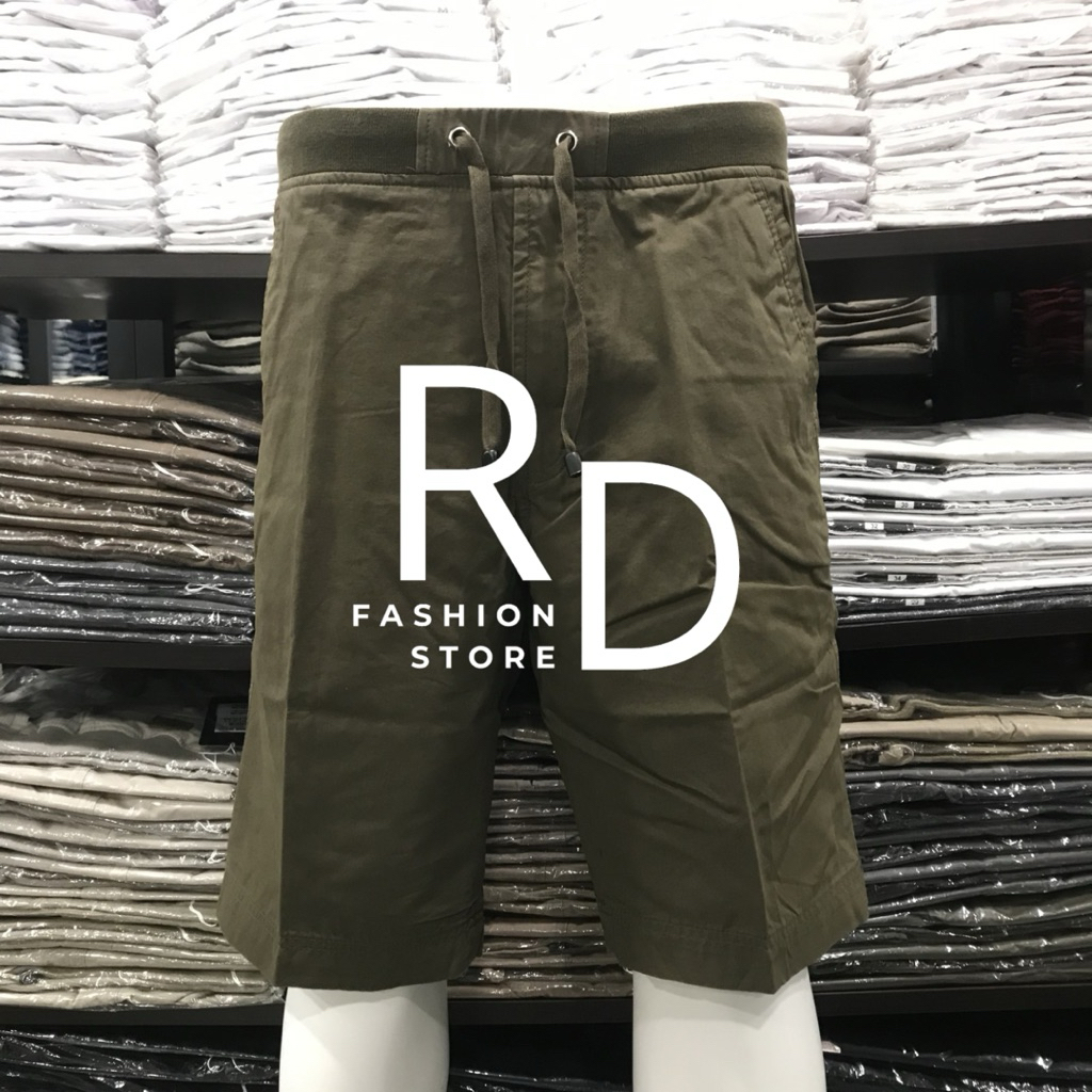 Celana Pendek Hijau Army Pinggang Karet GIANI GRACIO G82303 002 03