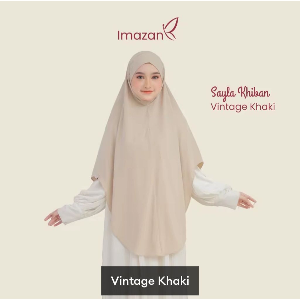 Preloved Imazan Sayla Khimar Bandana Vintage Khaki Khiban