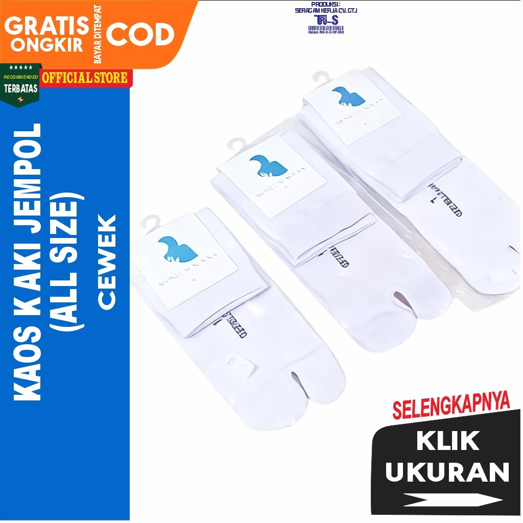 Kaos Kaki Panjang Putih Polos | Kaos Kaki Putih Panjang | Kaos Kaki Jempol Putih Polos | Kaos Kaki P