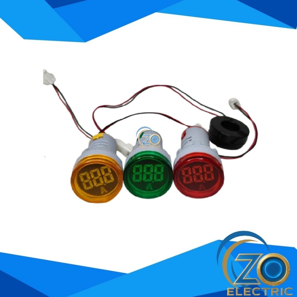 PILOT LAMP AMPERE METER LED 100A / PILOT LAMP AMPERE METER 22mm 100A