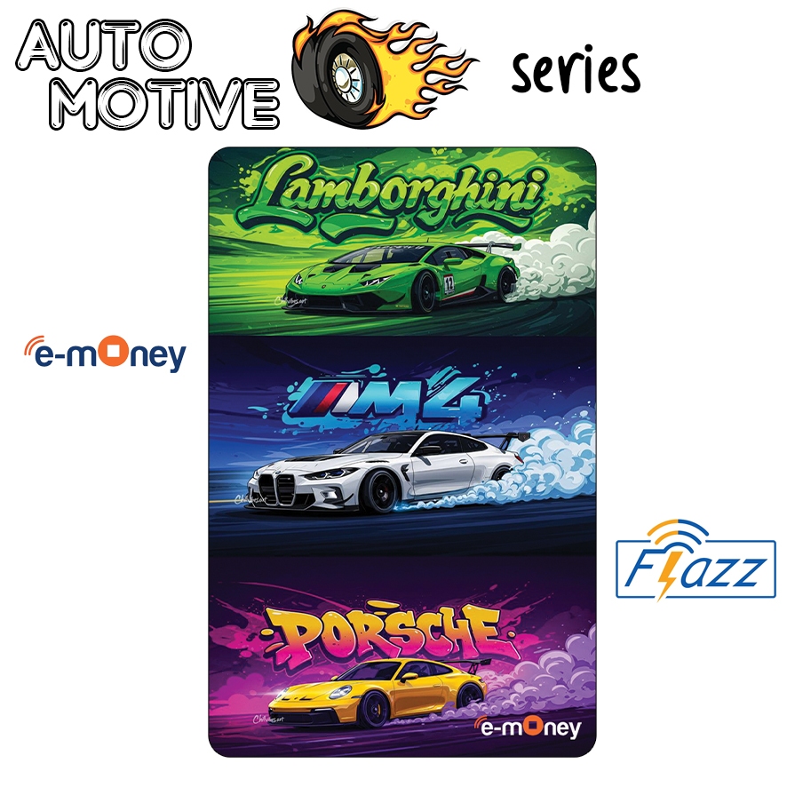 Emoney / Flazz Gen 2 Lamborghini BMW Porsche - Kartu Etoll Mandiri BCA