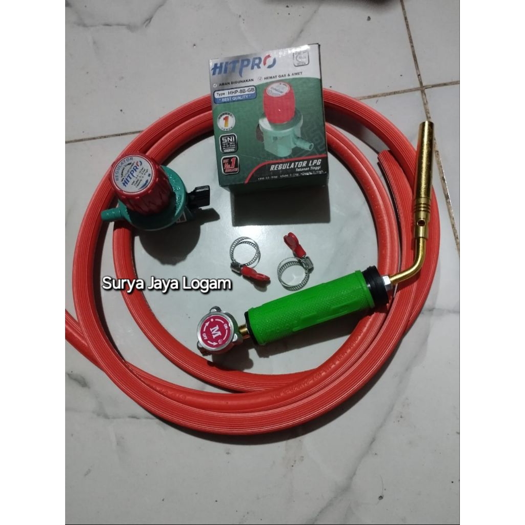 Kepala las heating paket lengkap alat pelebur blow torch/ Gas torch Ipg/Las mini gas Ipg/Alat