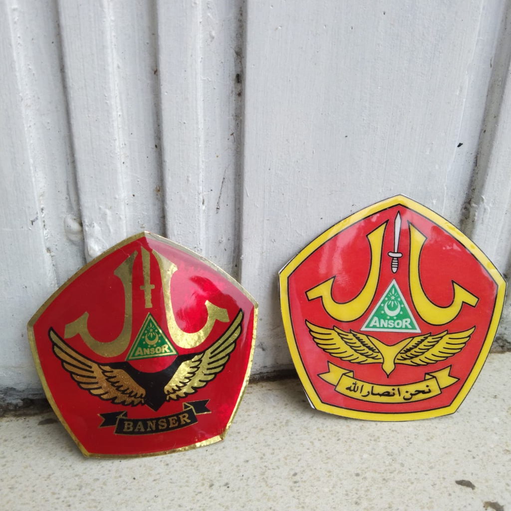 pin ansor banser nu Kuningan lapis resin emblem atribut banser bijian