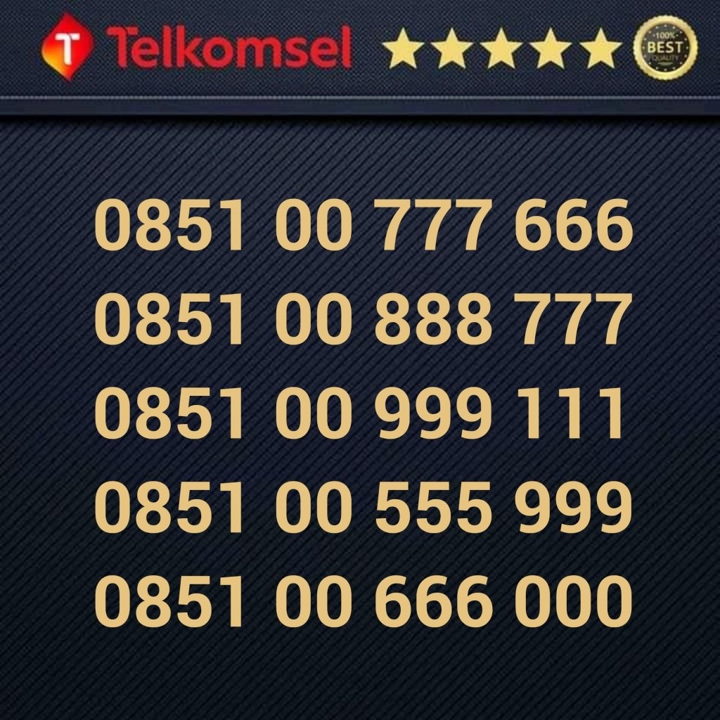Kartu Perdana Telkomsel Flexi - Nomor Cantik - 0851 00 111 555 0851 00 111 777 0851 00 555 999 0851 