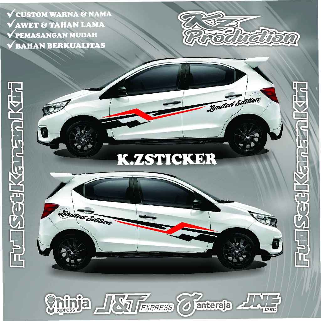 Cutting Sticker Body Mobil Honda Brio Rs Satya Dll Terbaru Limited Edition