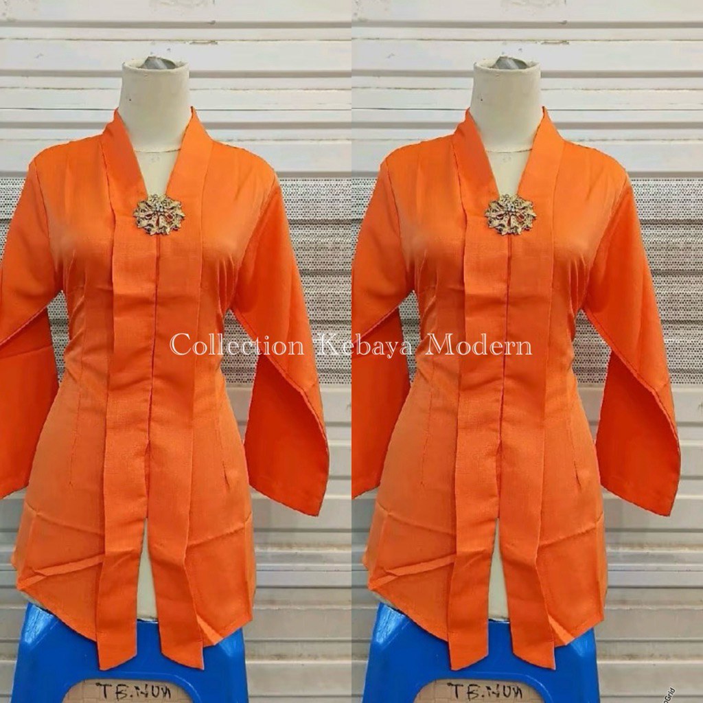 atasan kebaya kartini polos baloteli / kebaya kartini formal / kebaya wanita modern