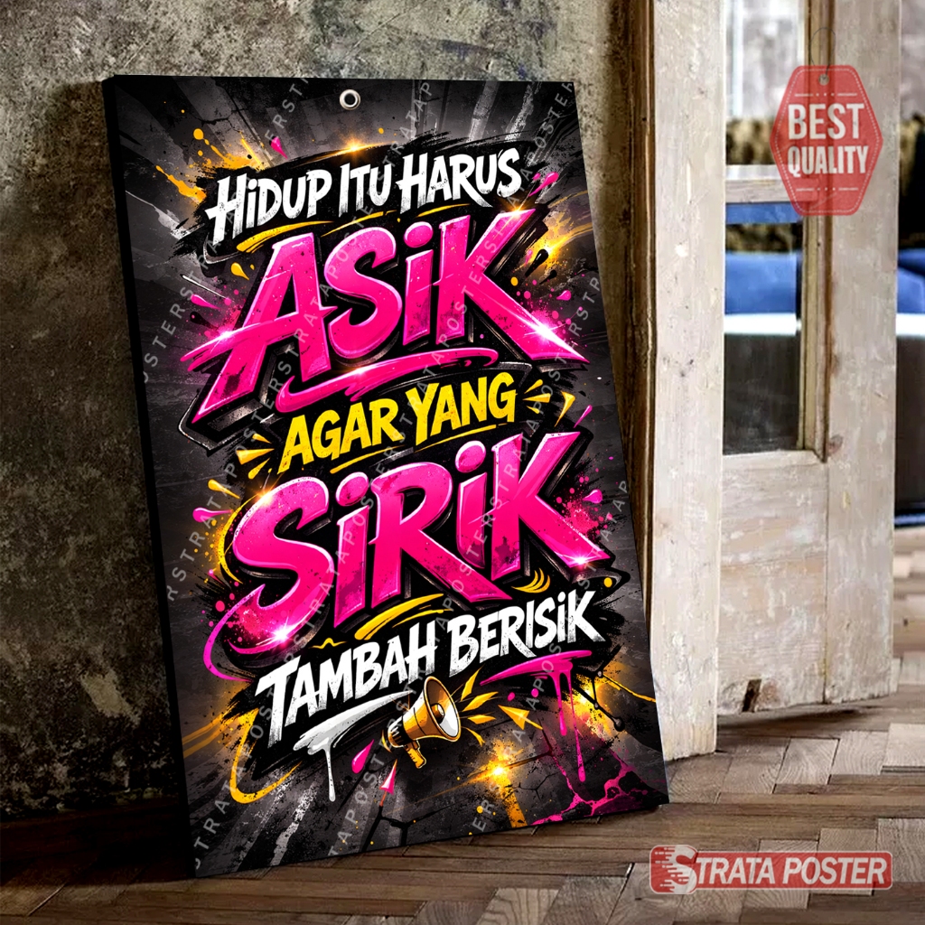 Poster dinding kata kata motivasi Hiasan kamar aesthetic