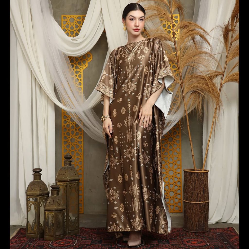 Kaftan Coklat | Kaftan Bronze | Kaftan Brown | Kaftan Modern | Kaftan Jumbo | Long Kaftan | Dress Br