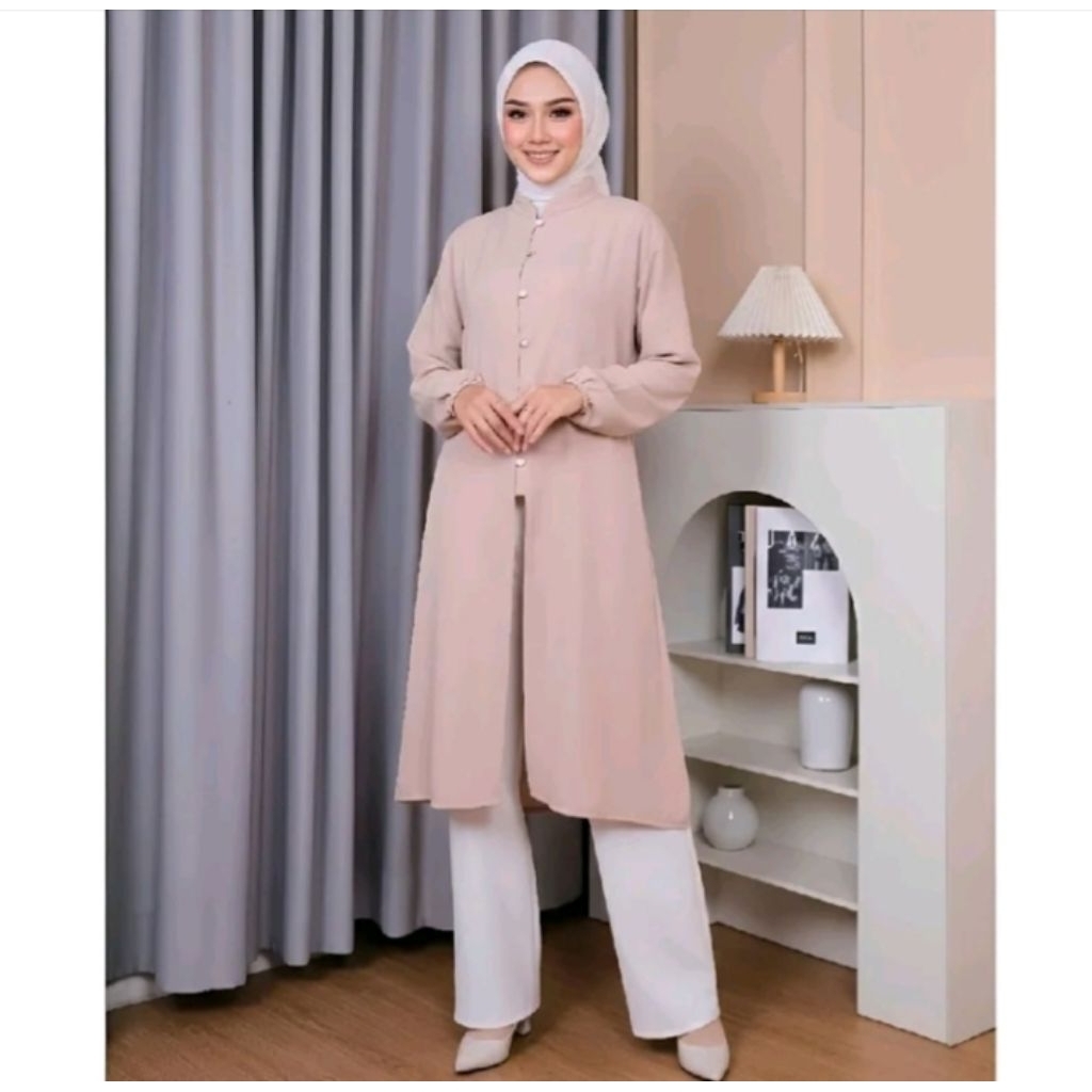 Long Tunik Malaya - Baju Atasan Wanita Kekinian Terbaru 2025