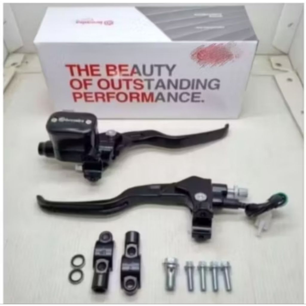 Handle Master Rem Kotak Black BRCMBO Set Kanan Kiri Model RCB Tabung Kotak Universal Semua Motor Bis