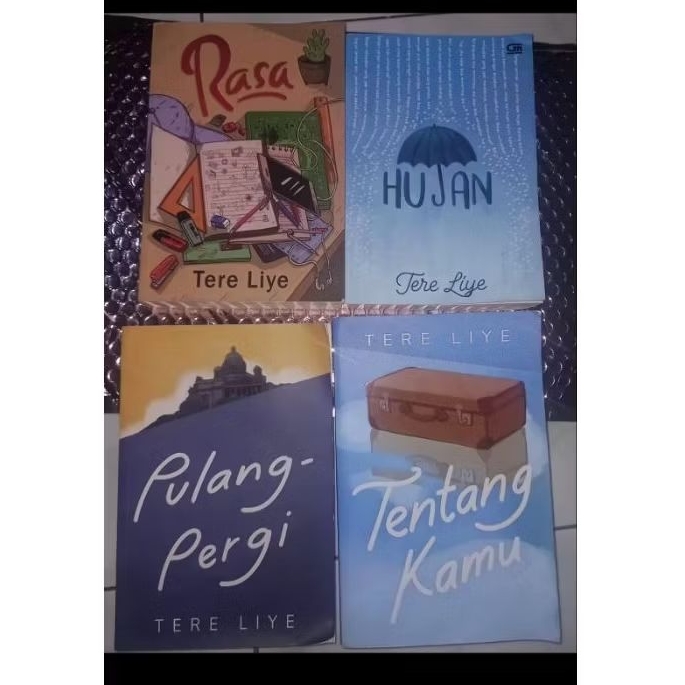 PRELOVED NOVEL TERE LIYE( HUJAN,RASA,TENTANG KAMU,DAN PULANG-PERGI)