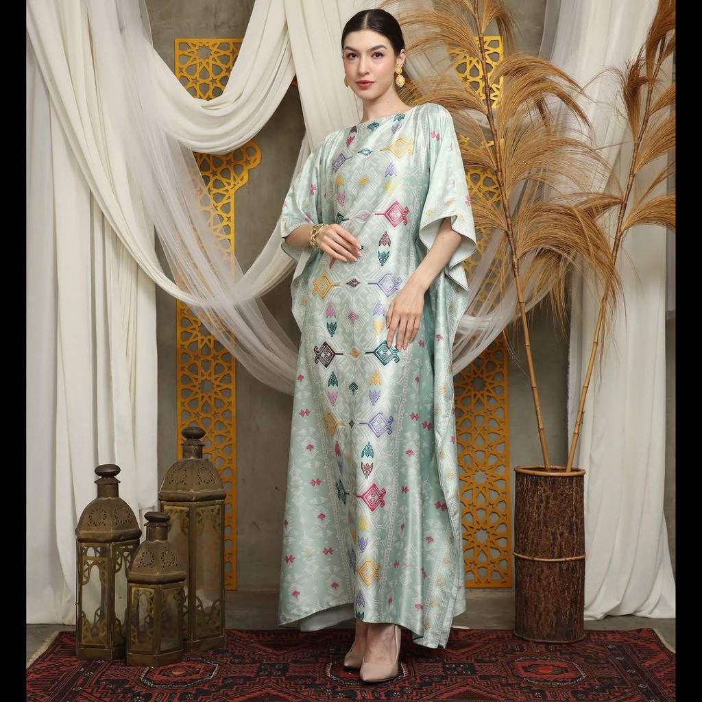 Kaftan Hijau Mint | Kaftan Green | Kaftan Modern | Kaftan Jumbo | Long Kaftan | Dress Hijau Mint | D