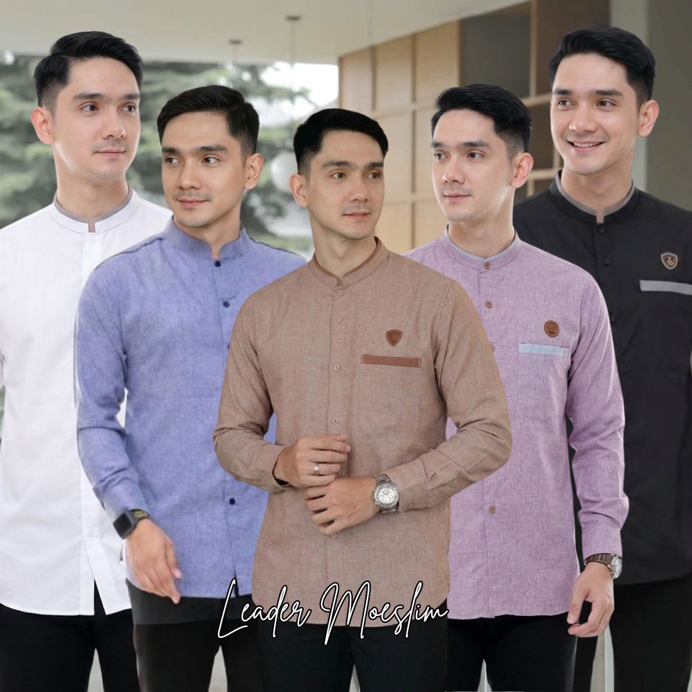 Baju Koko Kain Madina Baju Koko Slimfit Baju Koko Dewasa Lengan Panjang