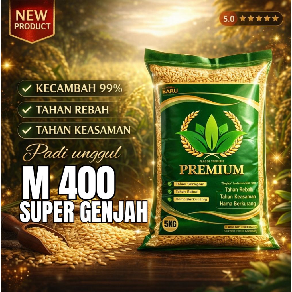 BENIH PADI UNGGUL M 400 ORIGINAL 5kg