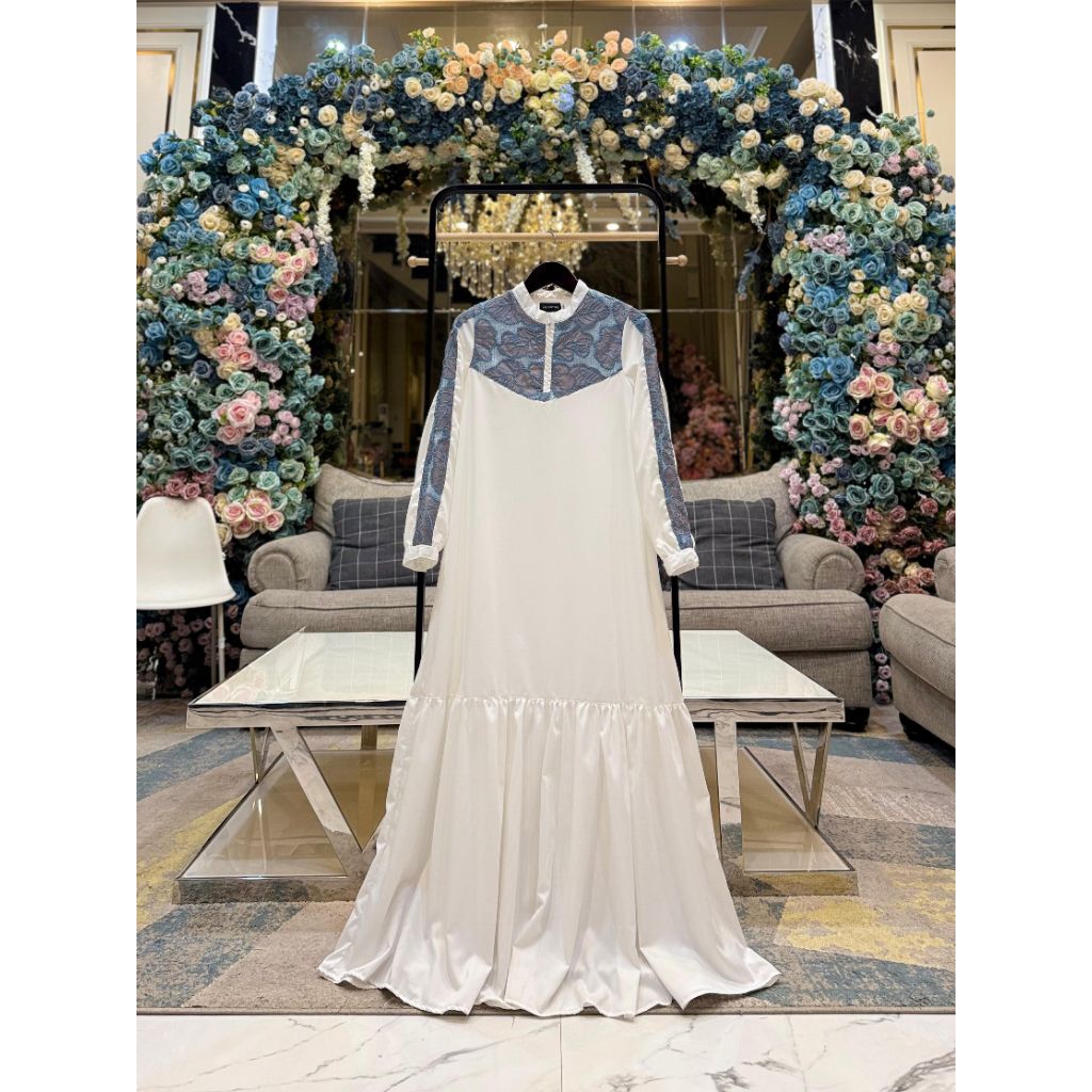 JOURNEY ACELINE DRESS gamis JP terbaru toyobo mix brokat premium baju lebaran indrakanaya