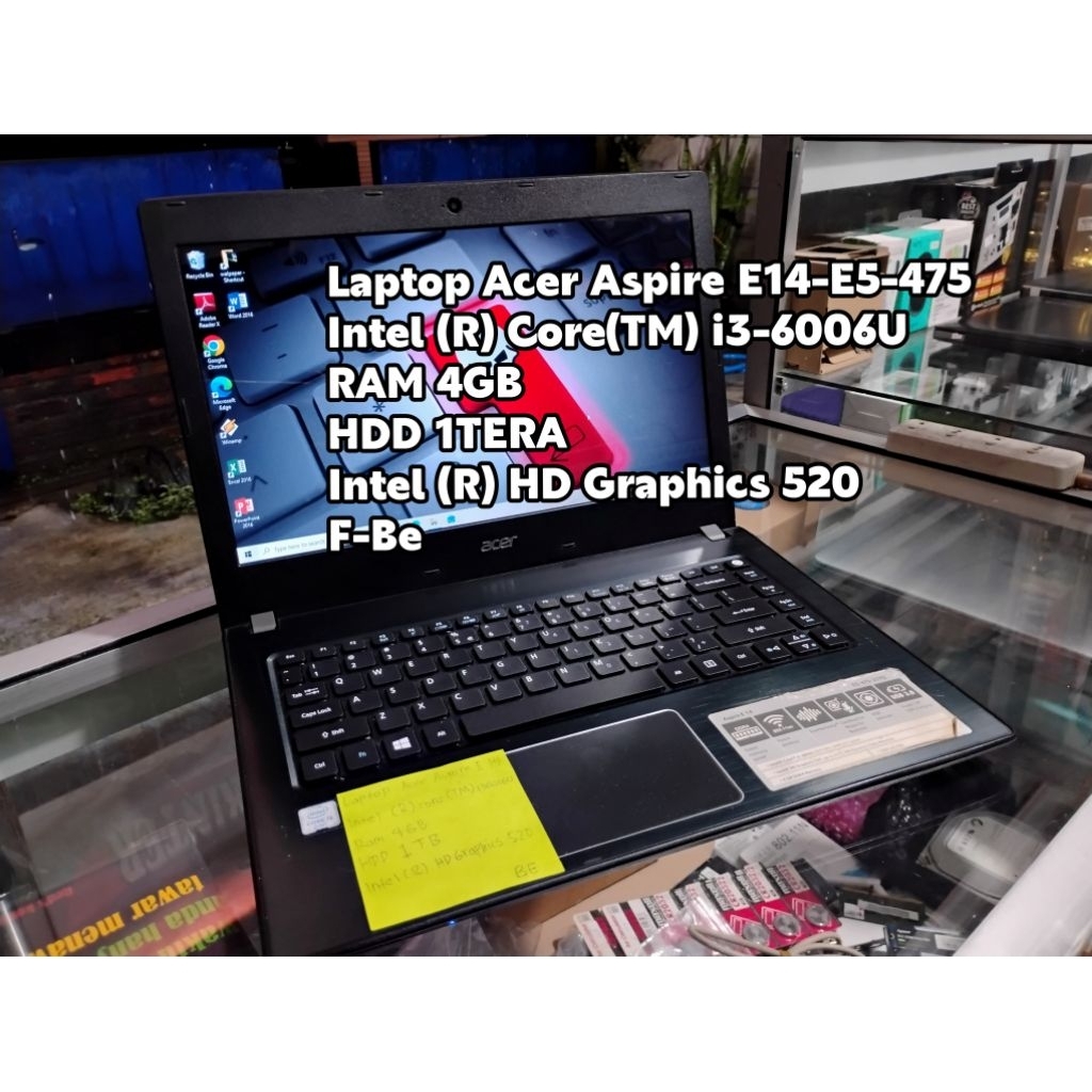 Acer Aspire E14-E5-475Intel (R) Core(TM) i3-6006u