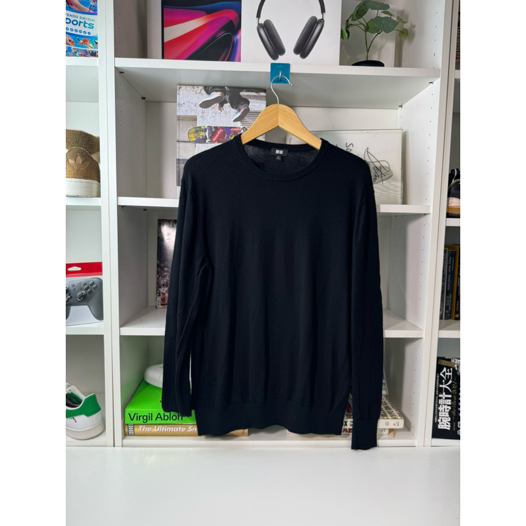 Uniqlo Washable Cotton Merino Crew Neck Sweater