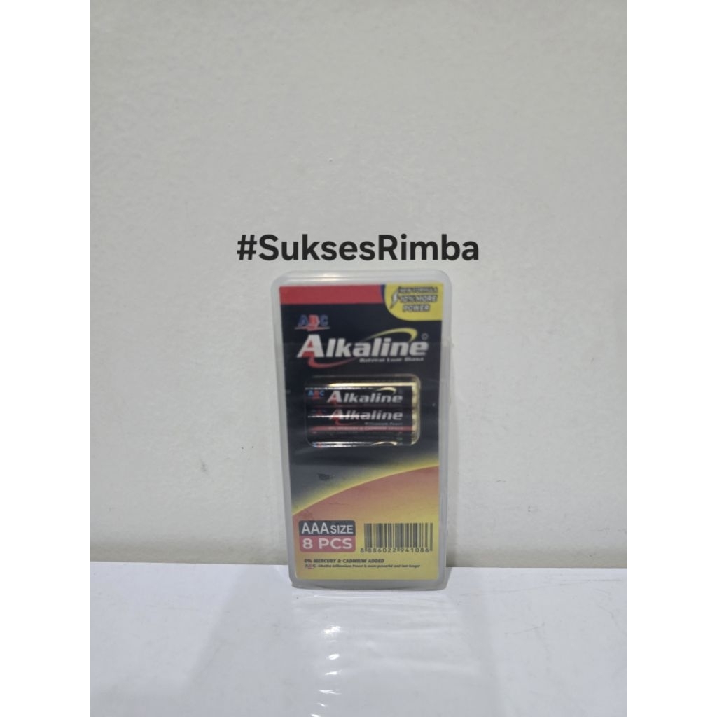 Batu Baterai ABC Alkaline isi 8 (sudah termasuk kotak)
