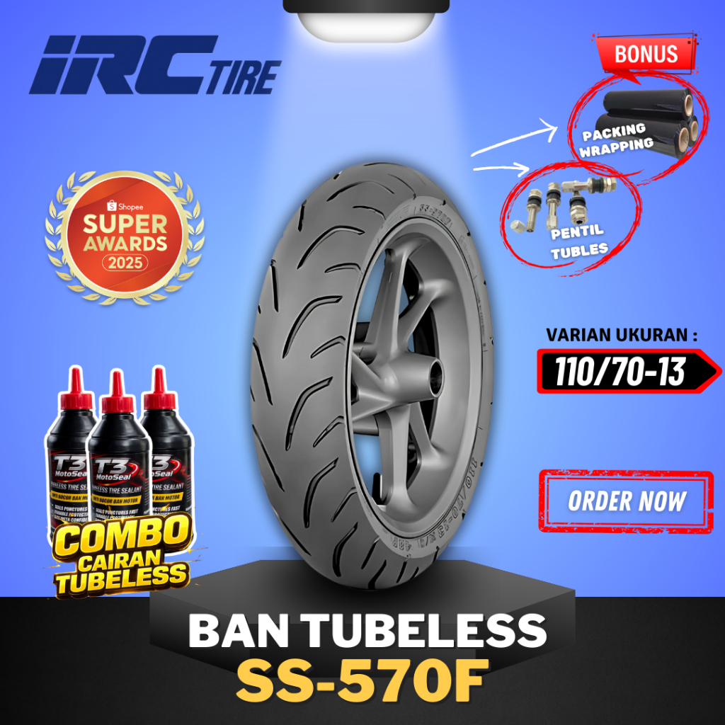 [READY COD] BAN IRC SS570F 110/70-13 RING 13 / BAN TUBELESS IRC RING 13 /  BAN MOTOR NMAX PCX160 ADV