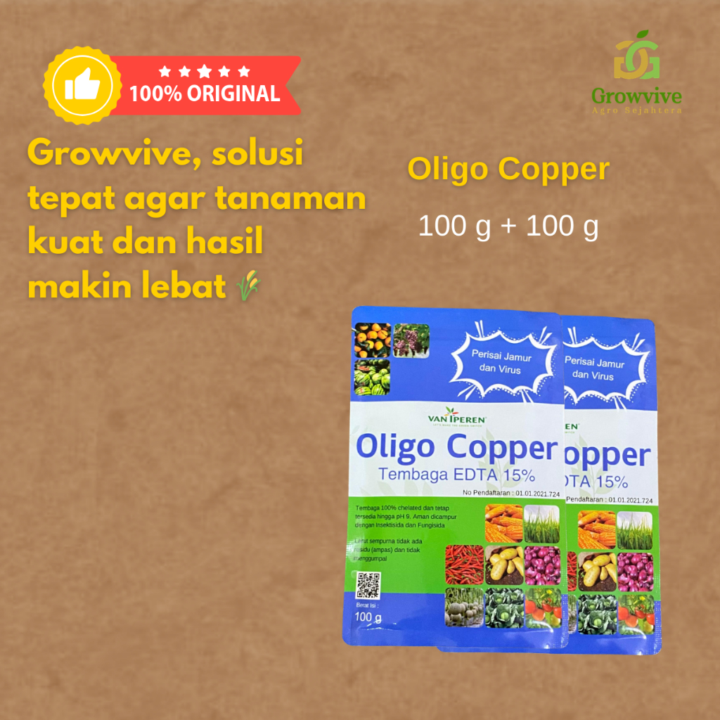 Tembaga Fungisida (Oligo Cu Edta) 200 gram