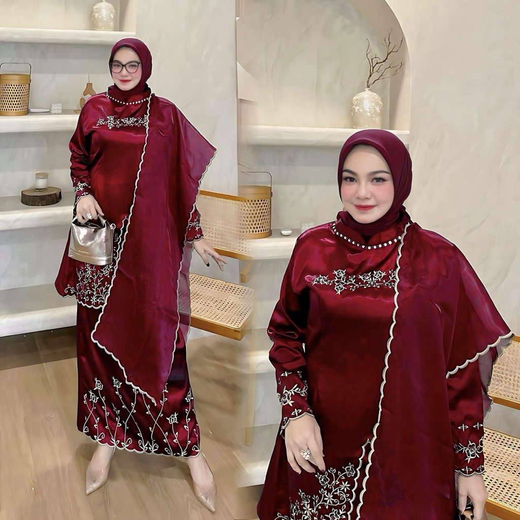 SET BAJU KURUNG MELAYU MANOHARA / BAJU KURUNG SET SELENDANG CANTIK