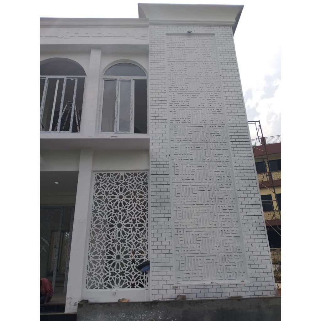 grc krawangan untuk selasar dan pagar masjid modern