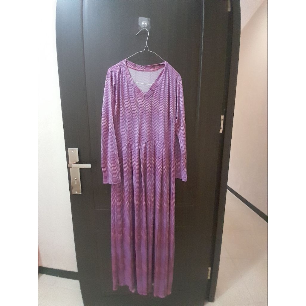 preloved gamis warna ungu
