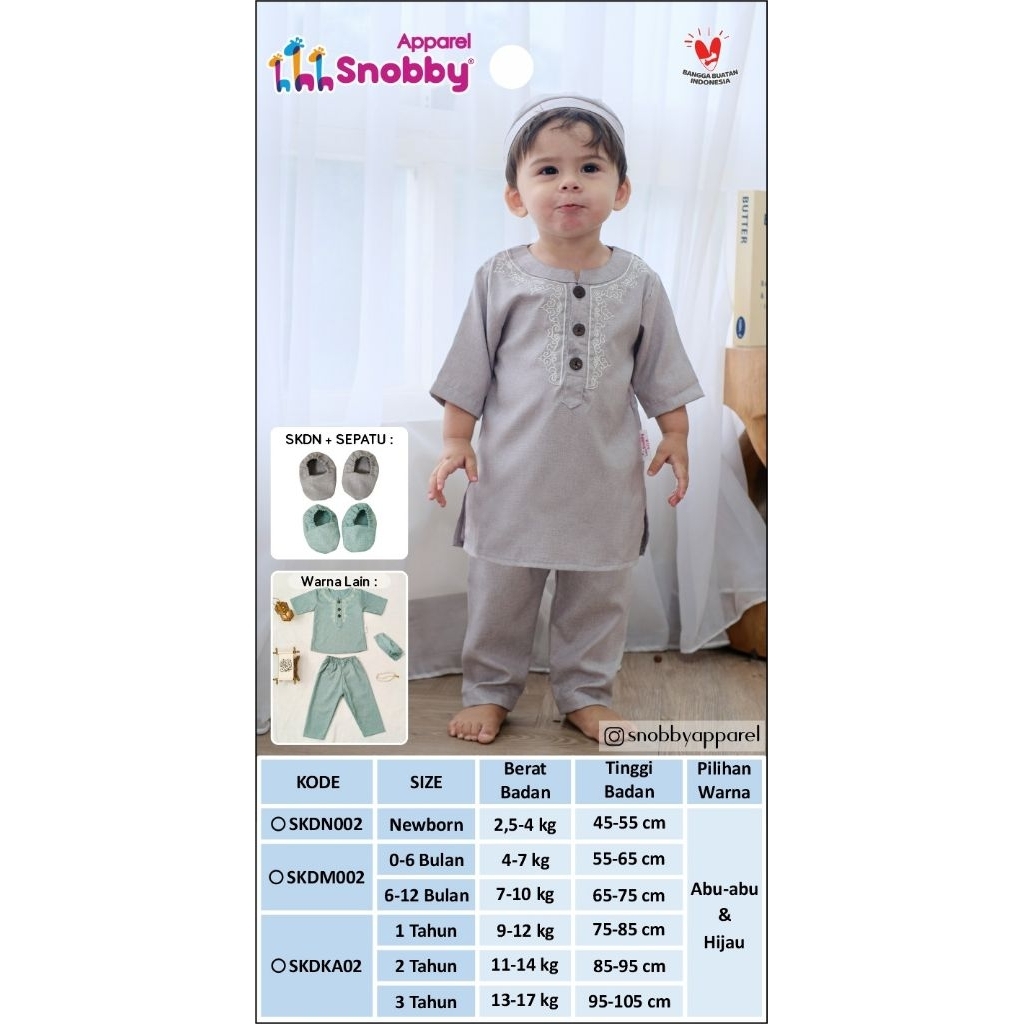 Snobby Koko Katun Madinah Bayi/Anak Kode 002 - Baju Koko Anak Laki-Laki
