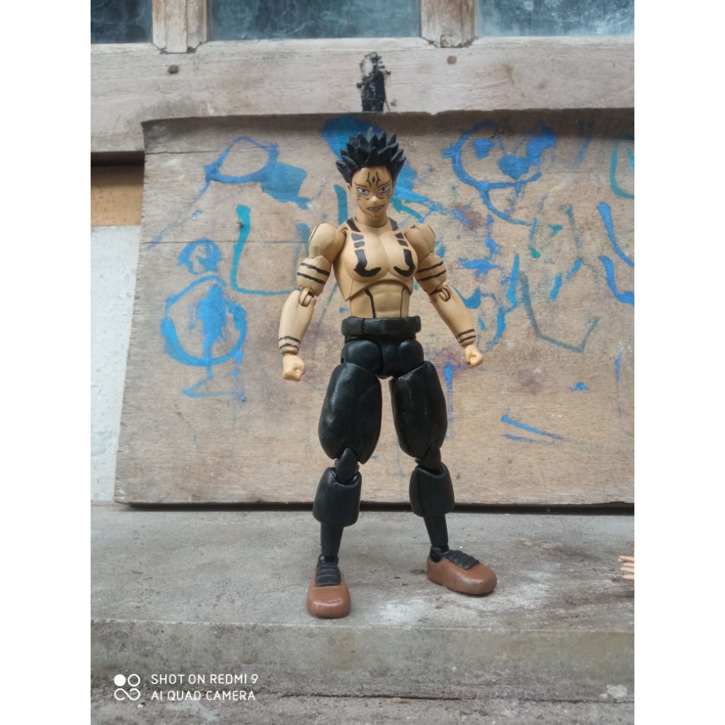 Shf sukuna ryomen black hair version custom action figure jujutsu kaisen jjks # Yuji itadori toji fu