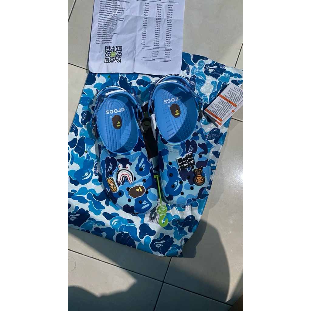 CROCS X BAPE BLUE