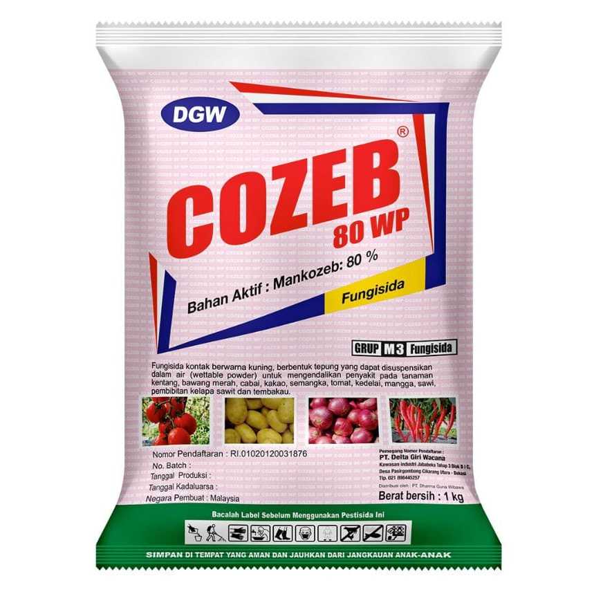 DGW Fungisida Cozeb 80WP 1KG Mankozeb 80% Kuning+silica