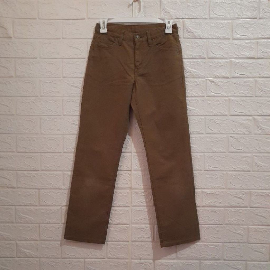 Celana chino remaja UNIQLO caramel LP 68 P 92