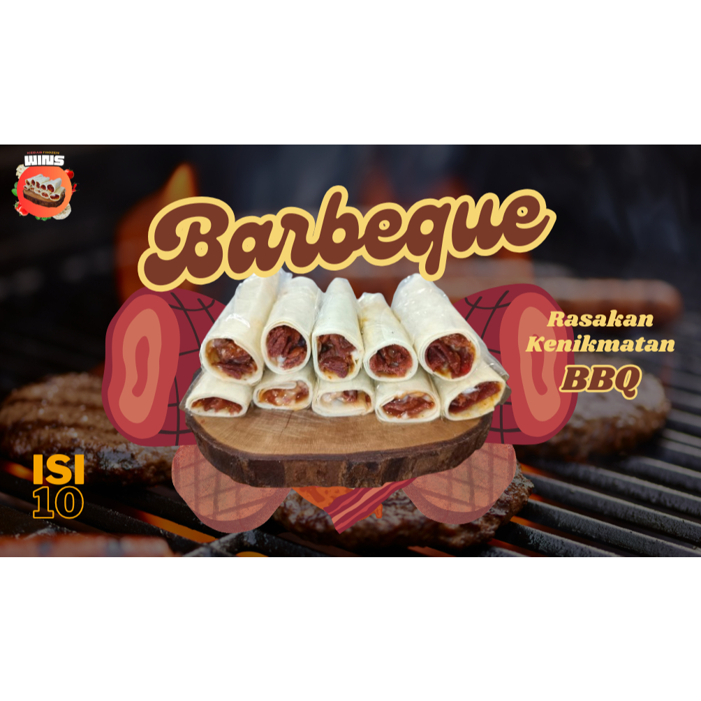 Kebab Mini Frozen Full Daging isi 10 Rasa Barbeque - Wins Kebab KP