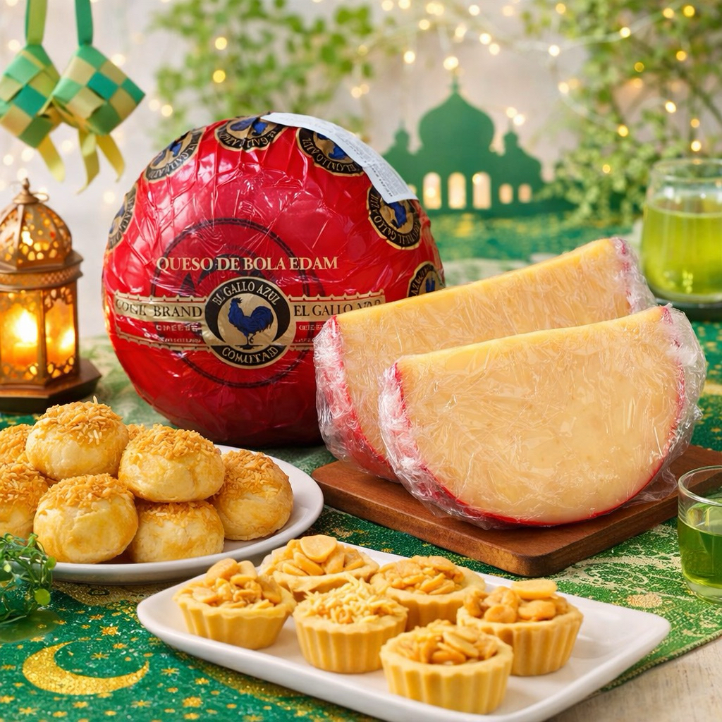 200 GR Keju Edam Asli Belanda Bola AYAM EMAS COCK BRAND Premium – Dutch Edam Cheese untuk Nastar & K