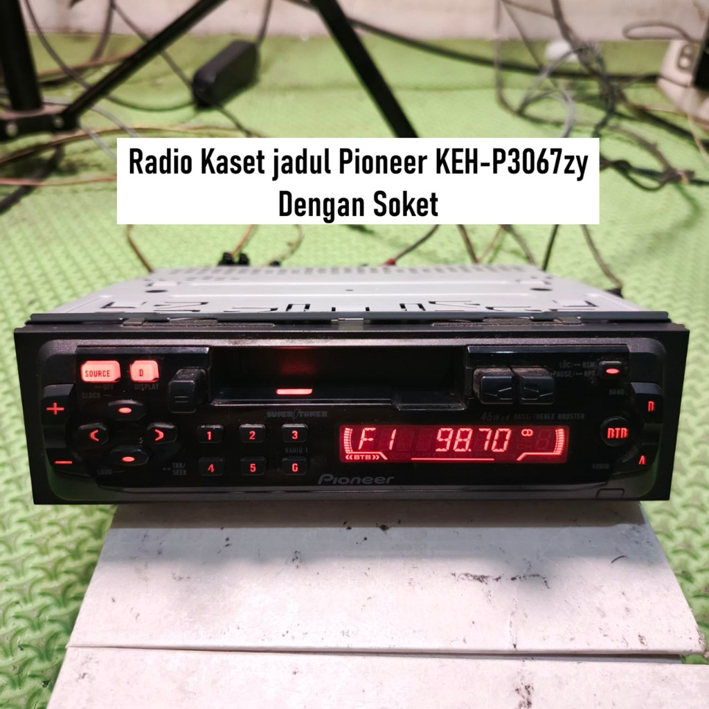 Radio Kaset Jadul Single Din Pioneer KEH-P3067zy Dengan Soket | Kondisi Bekas Normal