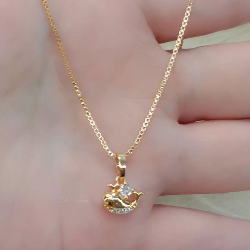 La Vienne - Paus Monda  - Aksesoris Perhiasan Kalung Anak Titanium Wanita Anti Karat