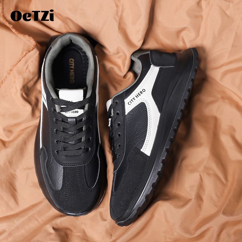 OeTZi sepatu sneakers pria pria sepatu pria original 100%Sepatu Kets Nyaman Bahan Breathable