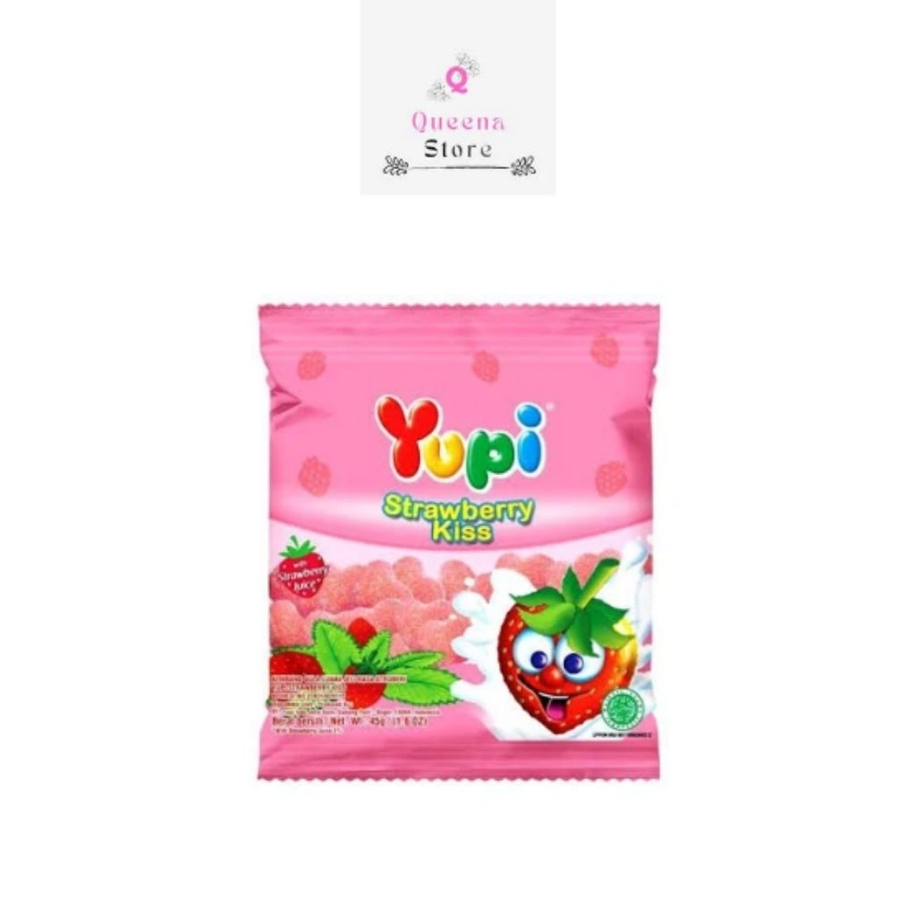 Permen Yupi Strawberry Kiss 1 pack (120 gr)