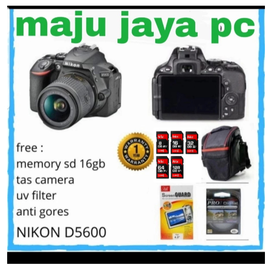 NIKON D5600 KIT 18-55MM / KAMERA NIKON D5600 BARU ORIGINAL