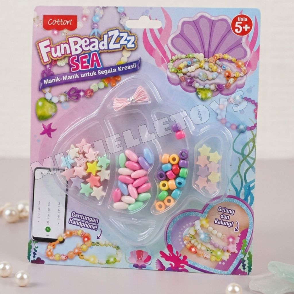 Mainan Gelang Kalung Manik-Manik Mainan Kerajinan DIY Kit Perhiasan Kalung Gelang Aksesoris