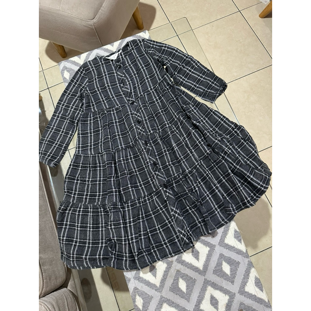 (Preloved) Dress panjang / Gamis Flanel anak perempuan 3 tahun