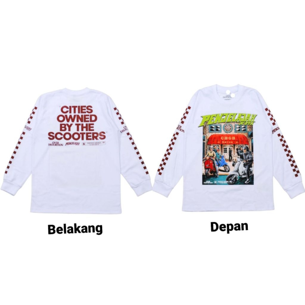 Kaos Over Distortion lengan panjang