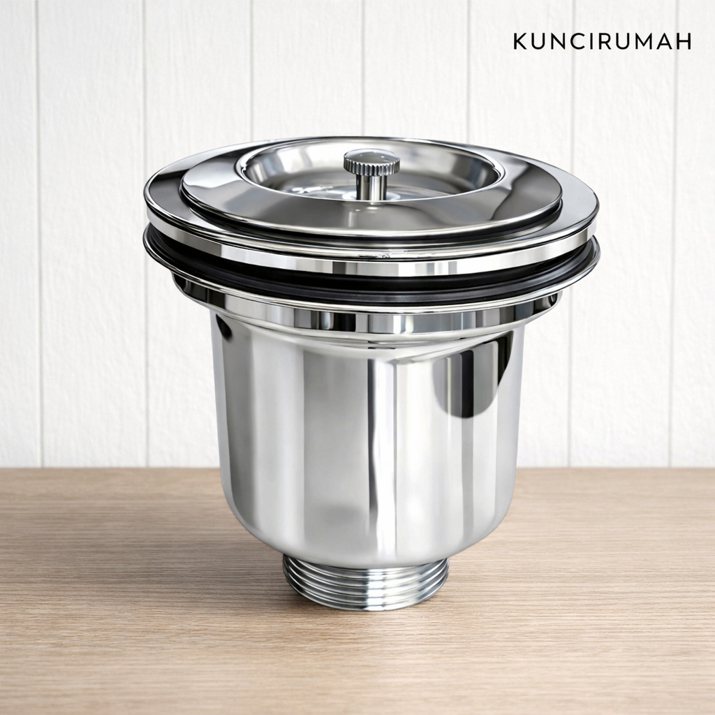 Avur bak cuci jumbo Saringan lubang pembuang kitchen sink SUS 304