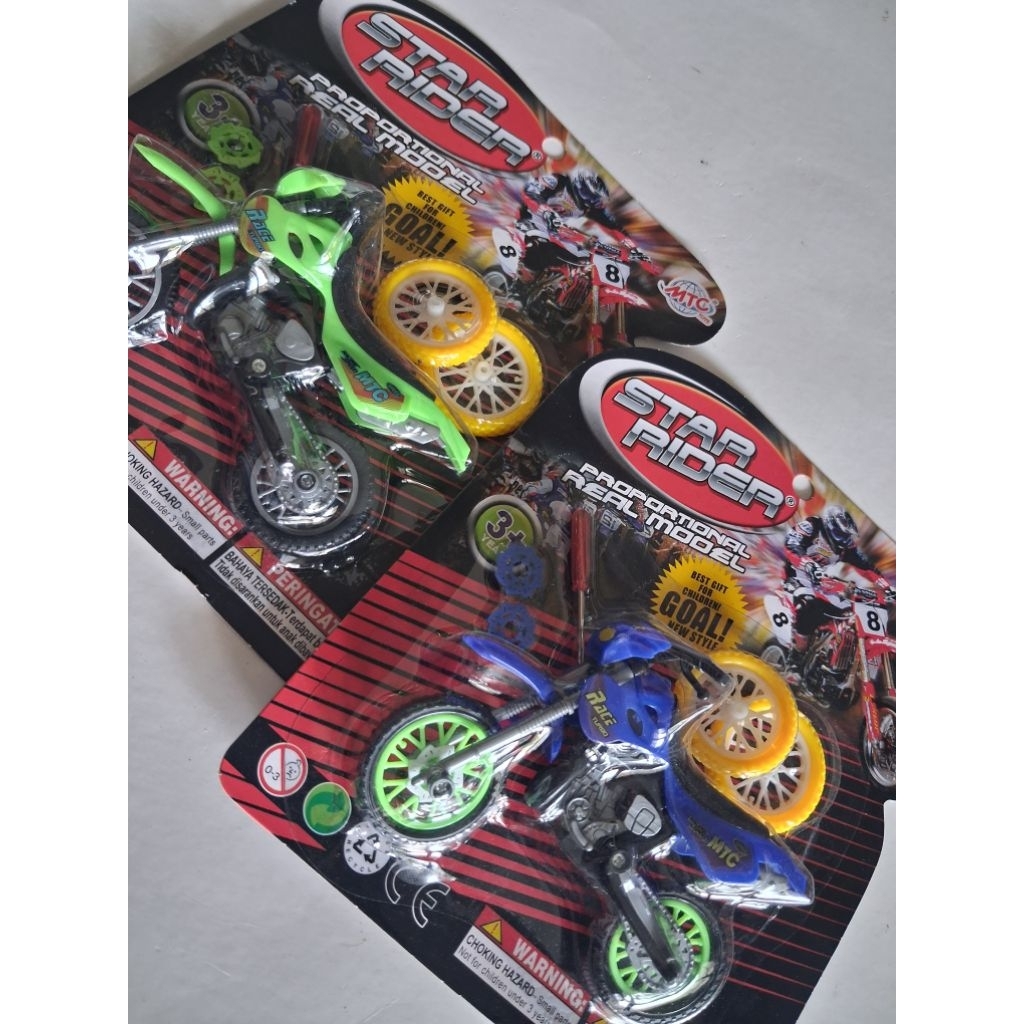 mainan anak sepeda motor cross miniatur