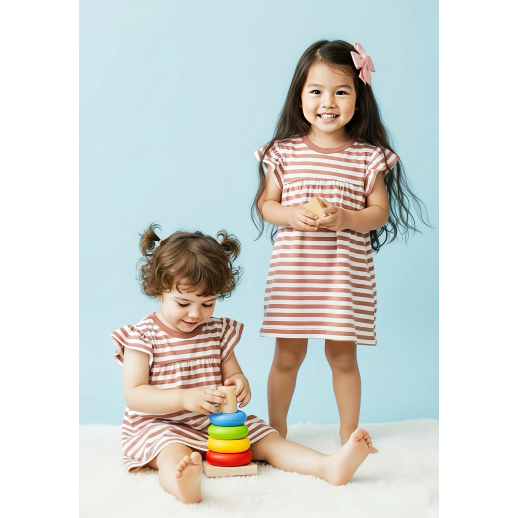 BAJU ANAK PEREMPUAN MOTIF GARIS