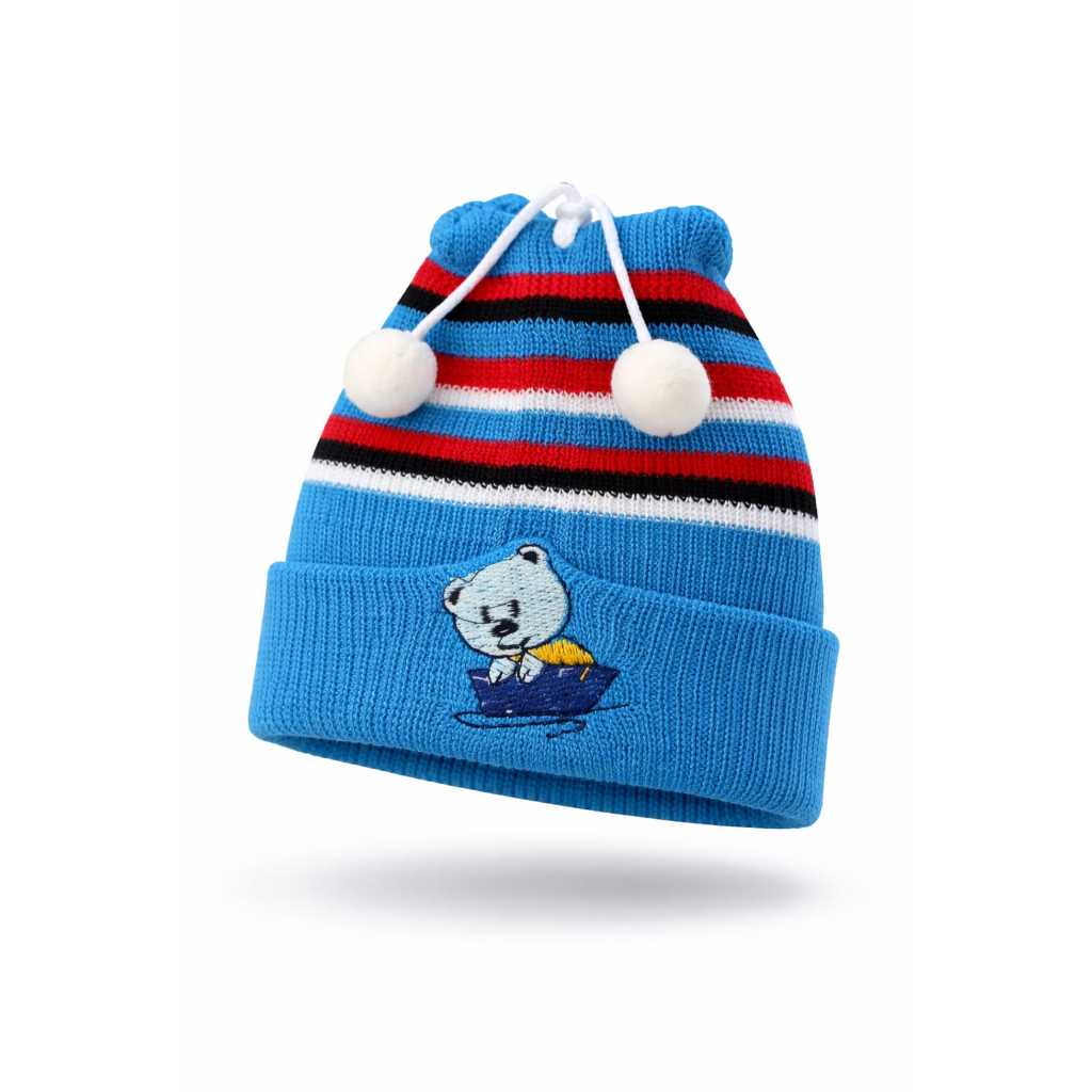 Topi Rajut Bayi baru lahir Fukubabyku topi bayi lucu