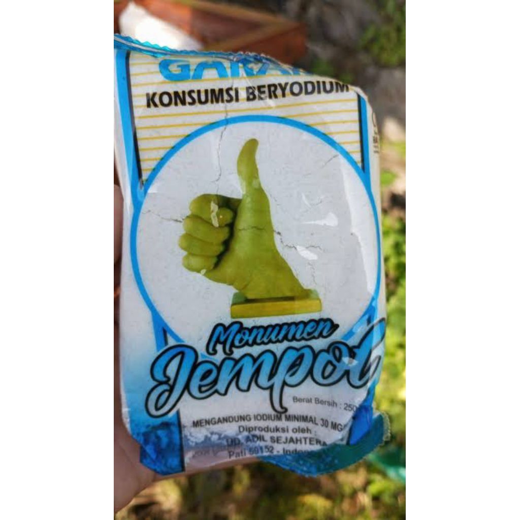 garam halus/masak/meja cap monumen jempol 200gr putih bersih